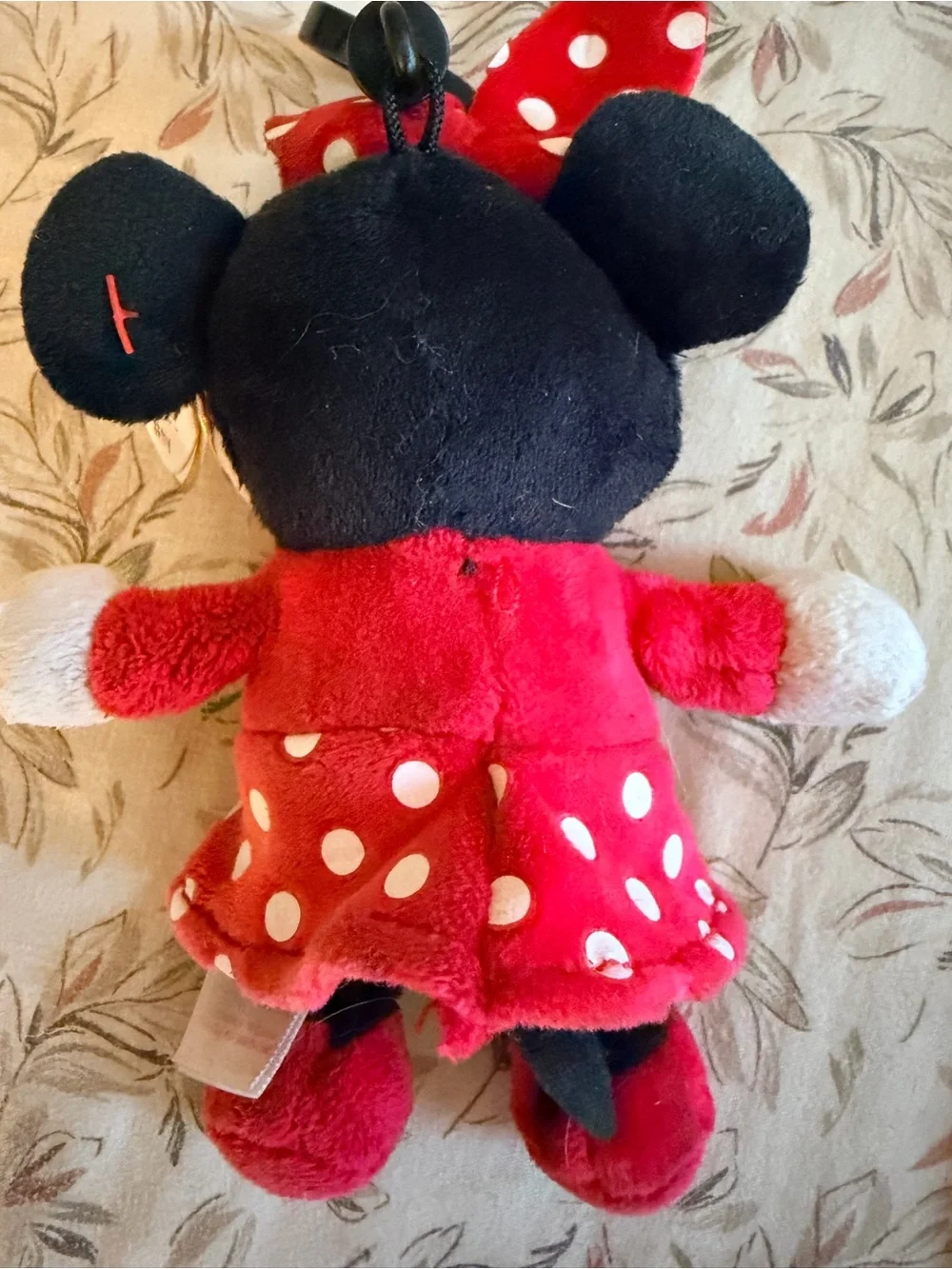 Ty Minnie Mouse Red & White Polka Dot Plush Key & Purse Clip